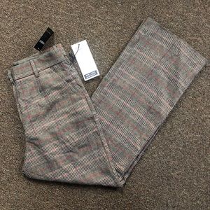 Plaid Cropped Flare Legged Pants (F21)